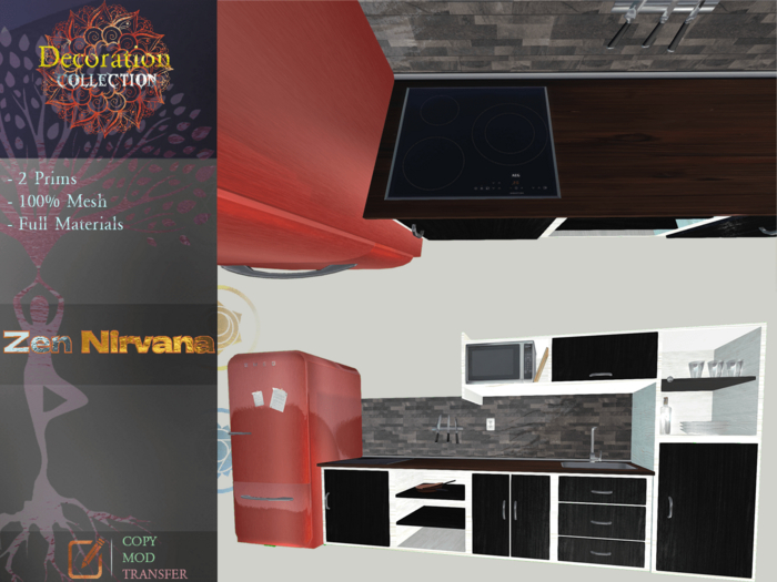 Modern Style Kitchen Red Fridge