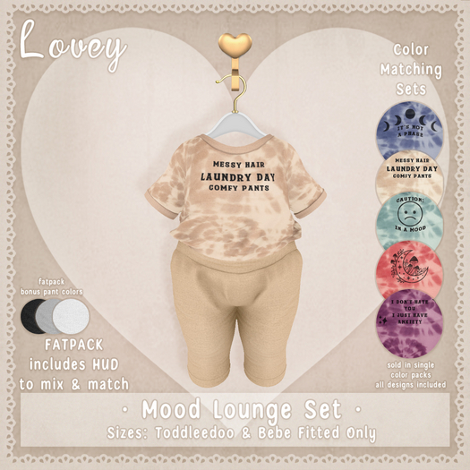;Lovey- Mood Lounge Set - Tan