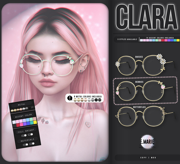 e.marie // clara glasses : berries