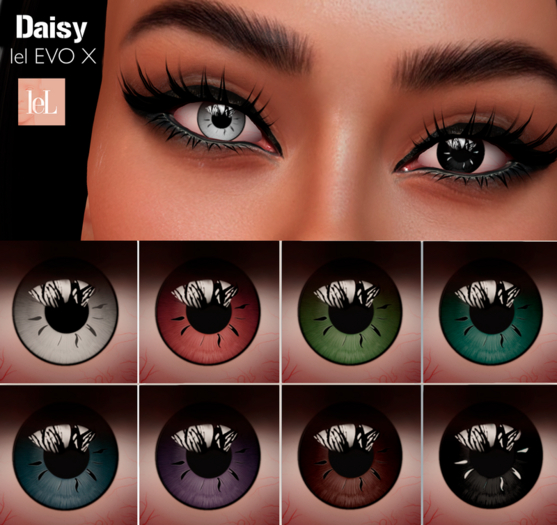 .:: GEZI ::.  Applier Eyes Daisy (Lelutka Evo) +BOM
