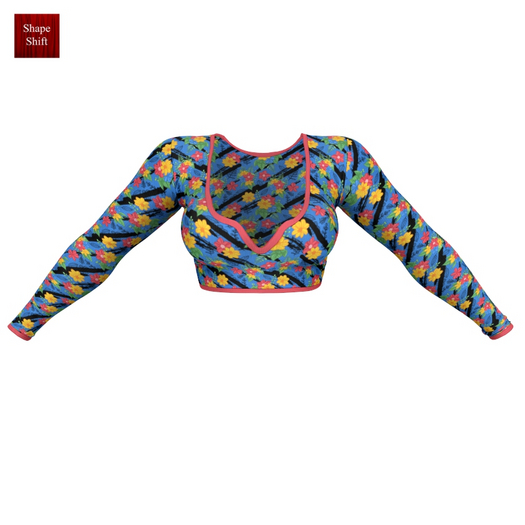 MAITREYA Blouse Blue Floral