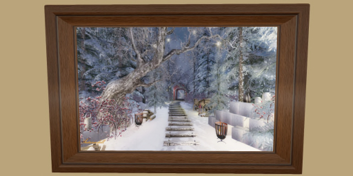Mesh Frame Original Photography *Winter Path lg