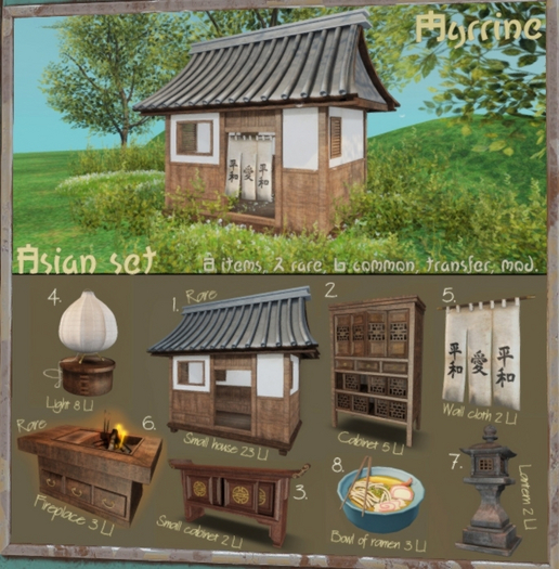 01. Myrrine. Asian set small house RARE