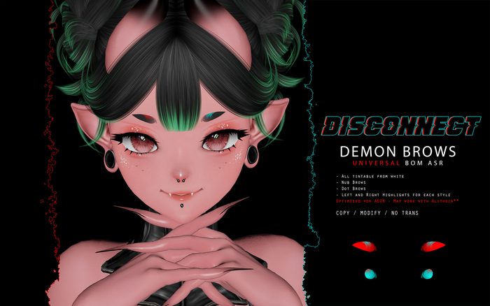 -Disconnect. ASR Demon Brows [BOM] [Tattoo + Universal]
