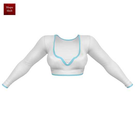 White Blue REBORN Top
