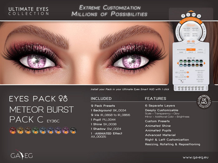 [GA.EG] Ultimate Eyes Pack - EY36C Meteor Burst Pack C