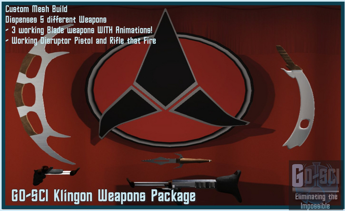 GO-SCI Klingon Weapons Package,1.0,packaged