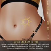 .Unsainted Lucina Stomach Tattoo [BoM] GIFT!