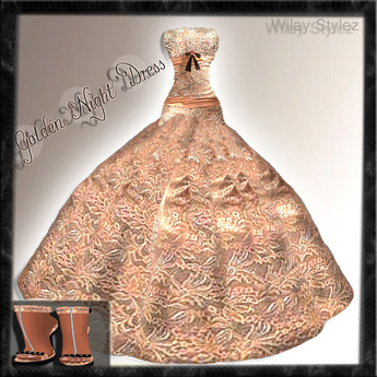 golden night dress
