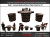 Second Life Marketplace - Kafal - Gorean Medieval Barrel Table Adult Set V1