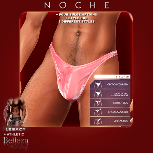 NOCHE. James Thong Metallic Pink
