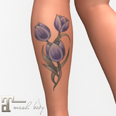 Holly Ink - Tulip Tattoo on Left Calf