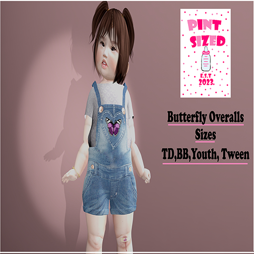 {pint Sized}-Butterfly Overalls