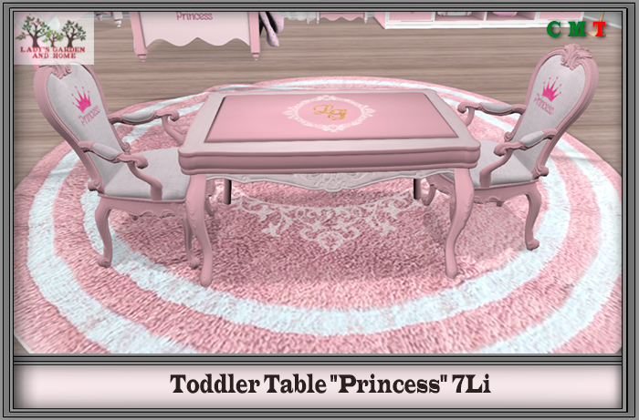 Lady's Garden - Toddler Table "Princess" 7Li