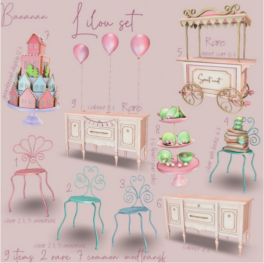 09 - BananaN -  Lilou set cabinet - RARE
