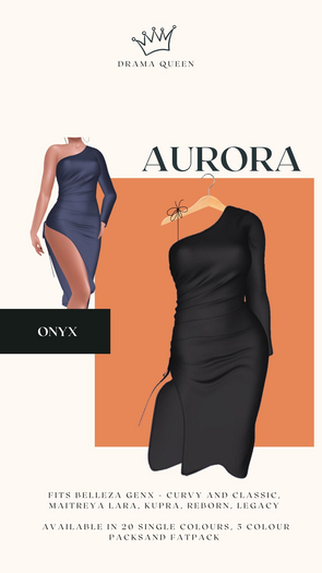 DRAMA QUEEN Aurora Dress Onyx (ADD)