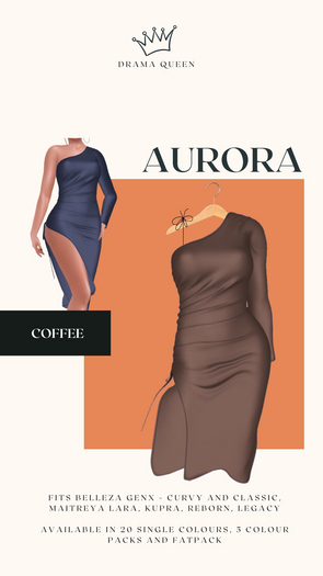 DRAMA QUEEN Aurora Dress Coffee (ADD)