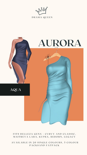DRAMA QUEEN Aurora Dress Aqua (ADD)