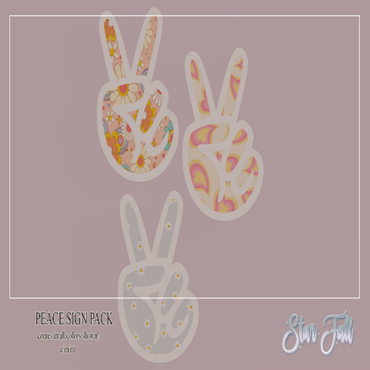 {Starfall} - Peace Sign Wall Art Pack