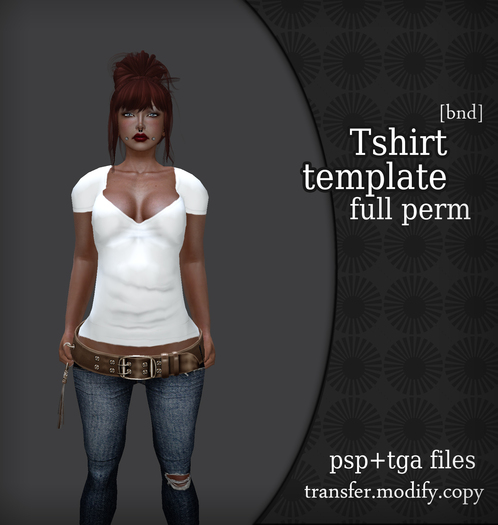Template Tshirt psp file -full perm-  targa & psp file
