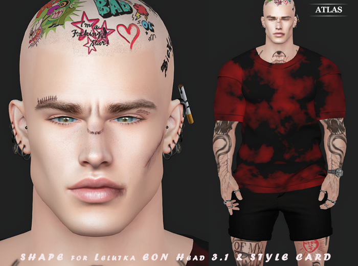 *ATLAS* SHAPE Oskar for LeLUTKA EON Head 3.1 & STYLE CARD 
