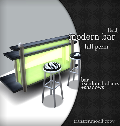Modern Bar Set -17prims -