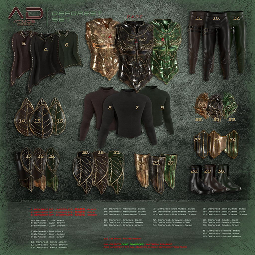 [AD] - RARE - DeForest - CHESTPLATE - Gold - BELLEZA