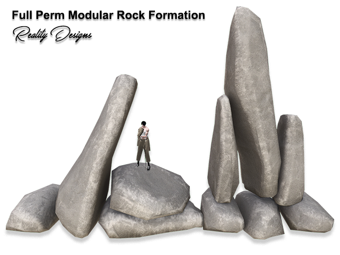 Modular Fitting Rock Second Life Marketplace - Full Perm Modular Rock Formation