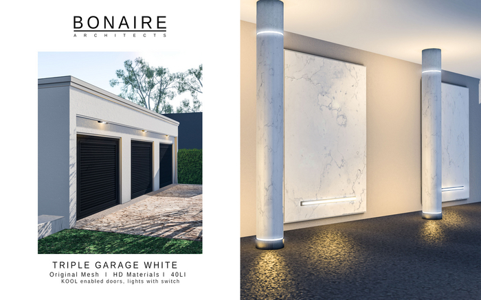 BONAIRE - Triple Garage white 