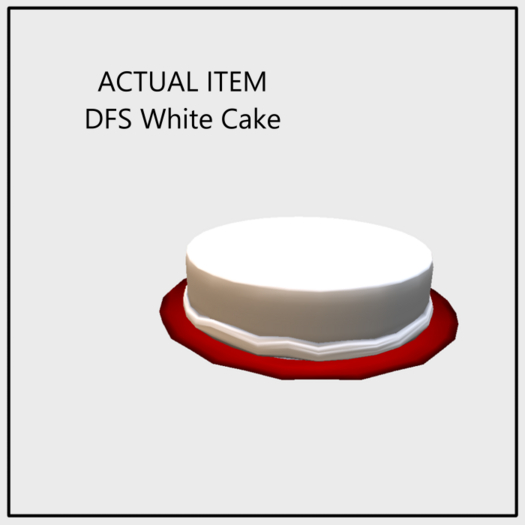DFS White Cake - ACTUAL ITEM