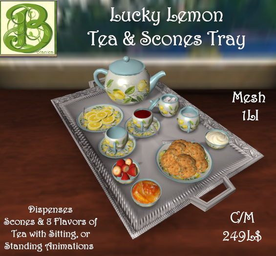 Lucky Lemon Tea Tray/Dispenser, 1LI