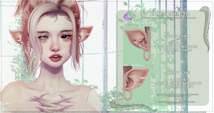 moonwaii . ear secrets WHITE PACK