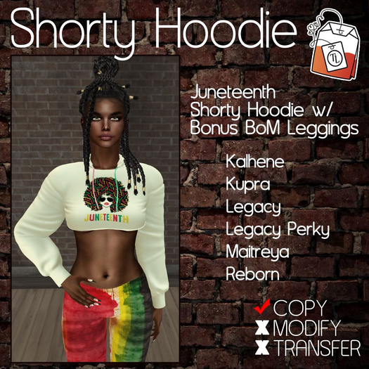~TL~ Juneteenth Shorty Hoodie Set