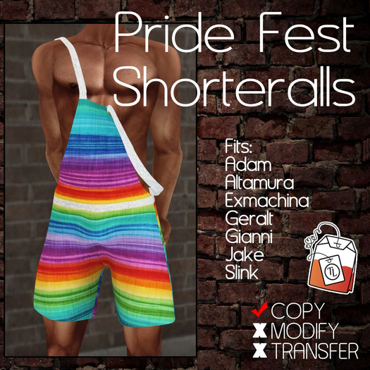 ~TL~ Pride Festival Shorteralls