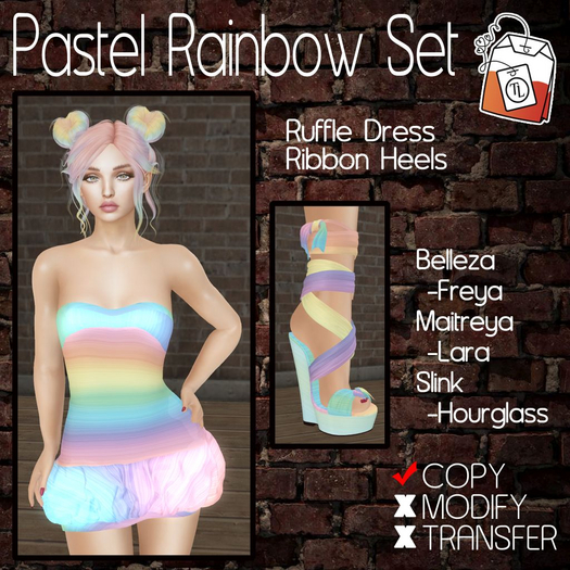 ~TL~ Pastel Rainbow Ruffle Set