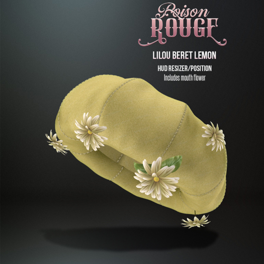 POISON ROUGE Lilou Beret Lemon 