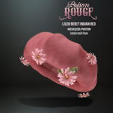 POISON ROUGE Lilou Beret Indian Red