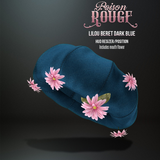 POISON ROUGE Lilou Beret Dark Blue