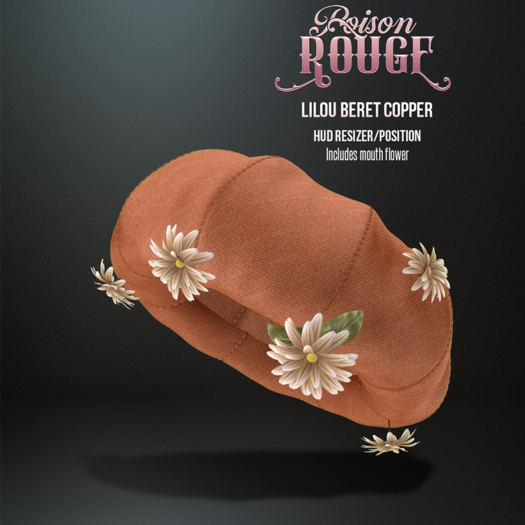 POISON ROUGE Lilou Beret Copper 