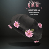 POISON ROUGE Lilou Beret Black