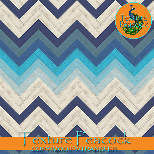 DEMO Floor Wall Herringbone Rustic Blues