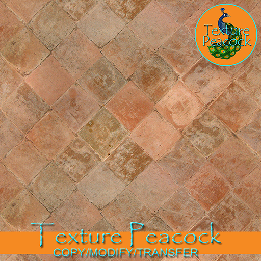 Tile Terracotta Diagonal Light Very Worn Seamless