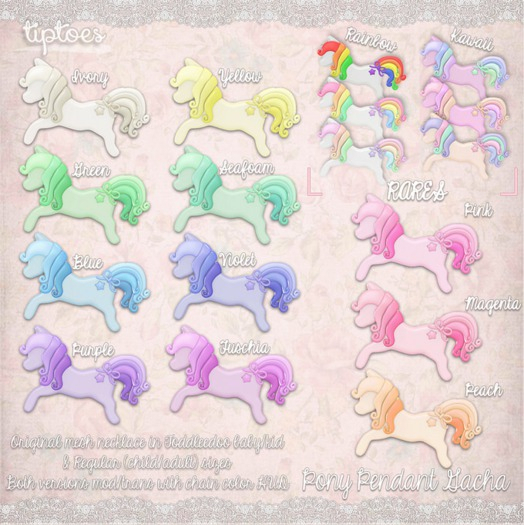 . tiptoes - Pony Pendant - TD - Ivory