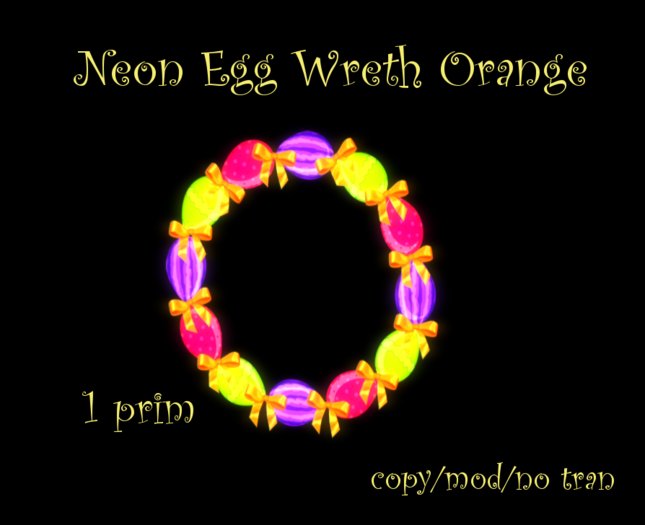 Neon Egg Wreth Orange