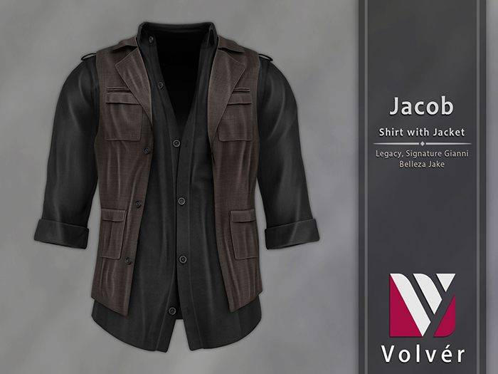 //Volver// Jacob Shirt with Jacket - Black