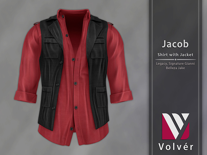//Volver// Jacob Shirt with Jacket - Red
