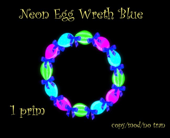 Neon Egg Wreth blue