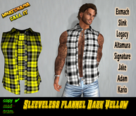 Dark Yellow Sleeveless Flannel Hud