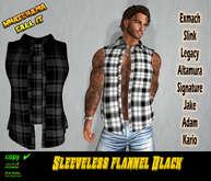 Black Sleeveless Flannel Hud