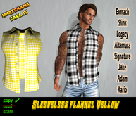 Yellow Sleeveless Flannel Hud